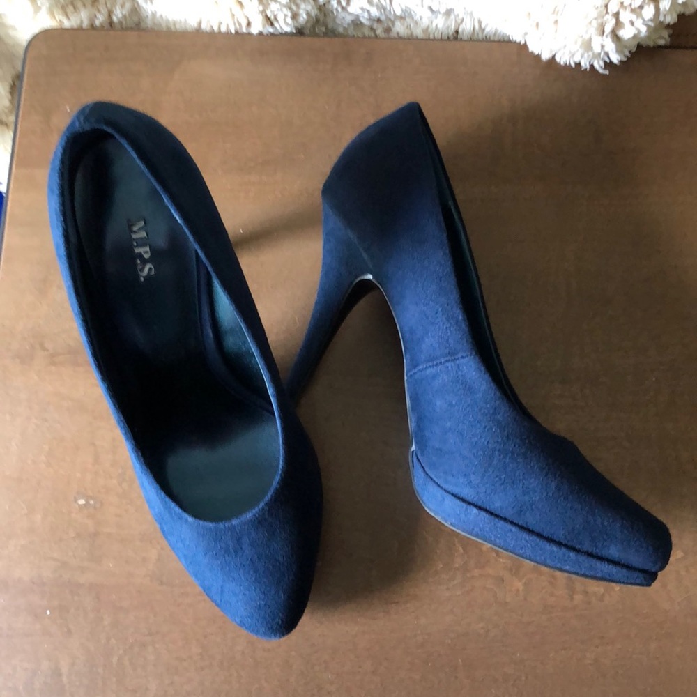 Navy Blue Fabric Shoes